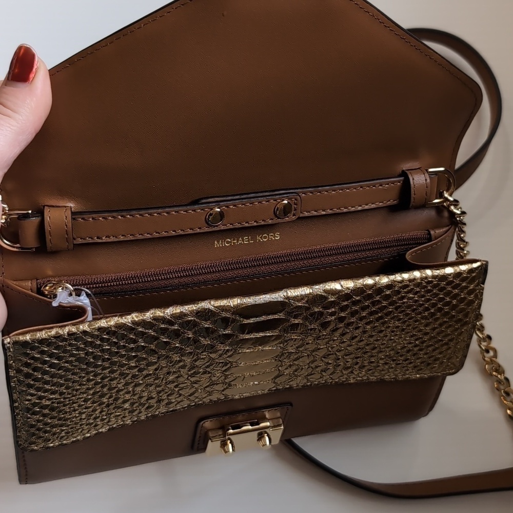 Michael Kors Sloan Medium Leather Chain Wallet - Picture 8 of 12